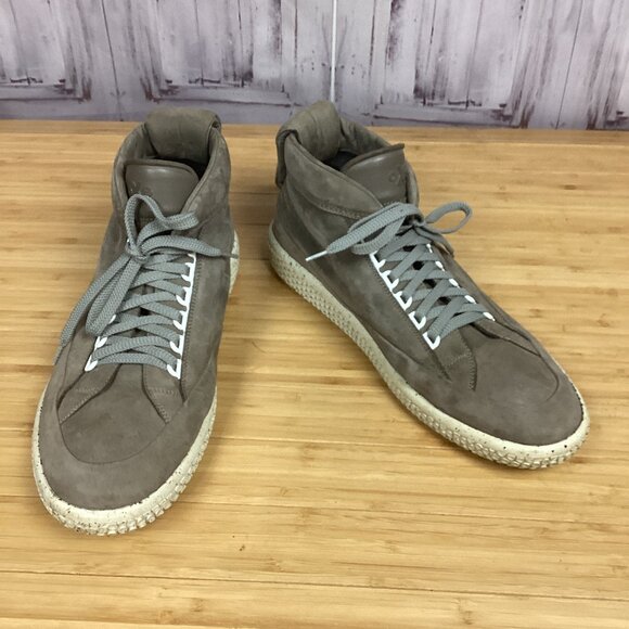 O.X.S. Taupe Hi Top Soul Sneaker Shoes 12 - Picture 1 of 11
